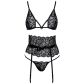 kissable Black BH en Jarretel Set