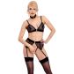 Abierta Fina Mesh Peekaboo BH Set