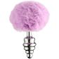 Alive BDSM Line Purple Fluffy Twist Metalen Buttplug Medium