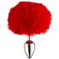 Alive BDSM Line Red Fluffy Twist Metalen Buttplug Small