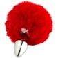 Alive BDSM Line Red Fluffy Twist Metalen Buttplug Small