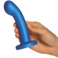 baseks Metallic Blue G-Spot Dildo met Zuignap 14,1 cm