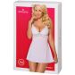 Obsessive Witte Kanten Babydoll Set