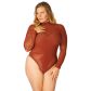 NORTIE Blossom Esme Rust Bodystocking Plus Size
