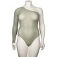 NORTIE Araceae One Sleeve Bodystocking Plus Size