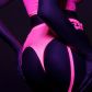 Ouch! Glow in The Dark Neon Roze Crop Top en Kousen