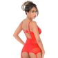 Daring Intimates Rode Kanten Corsage met String