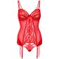 Daring Intimates Rode Kanten Corsage met String