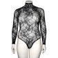 NORTIE Riga Black Kanten Kruisloze Bodystocking Plus Size